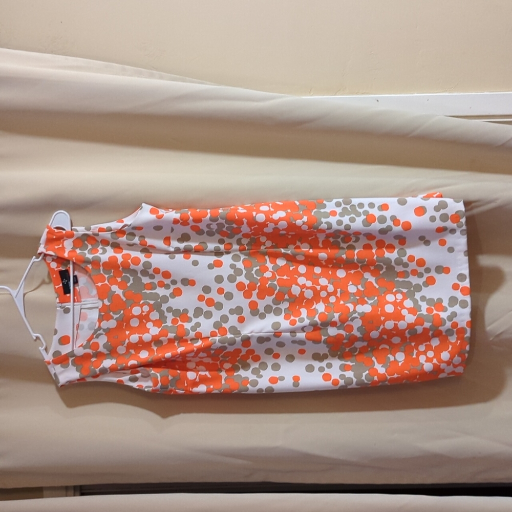Ronnie Nicole sheath dress orange and gray